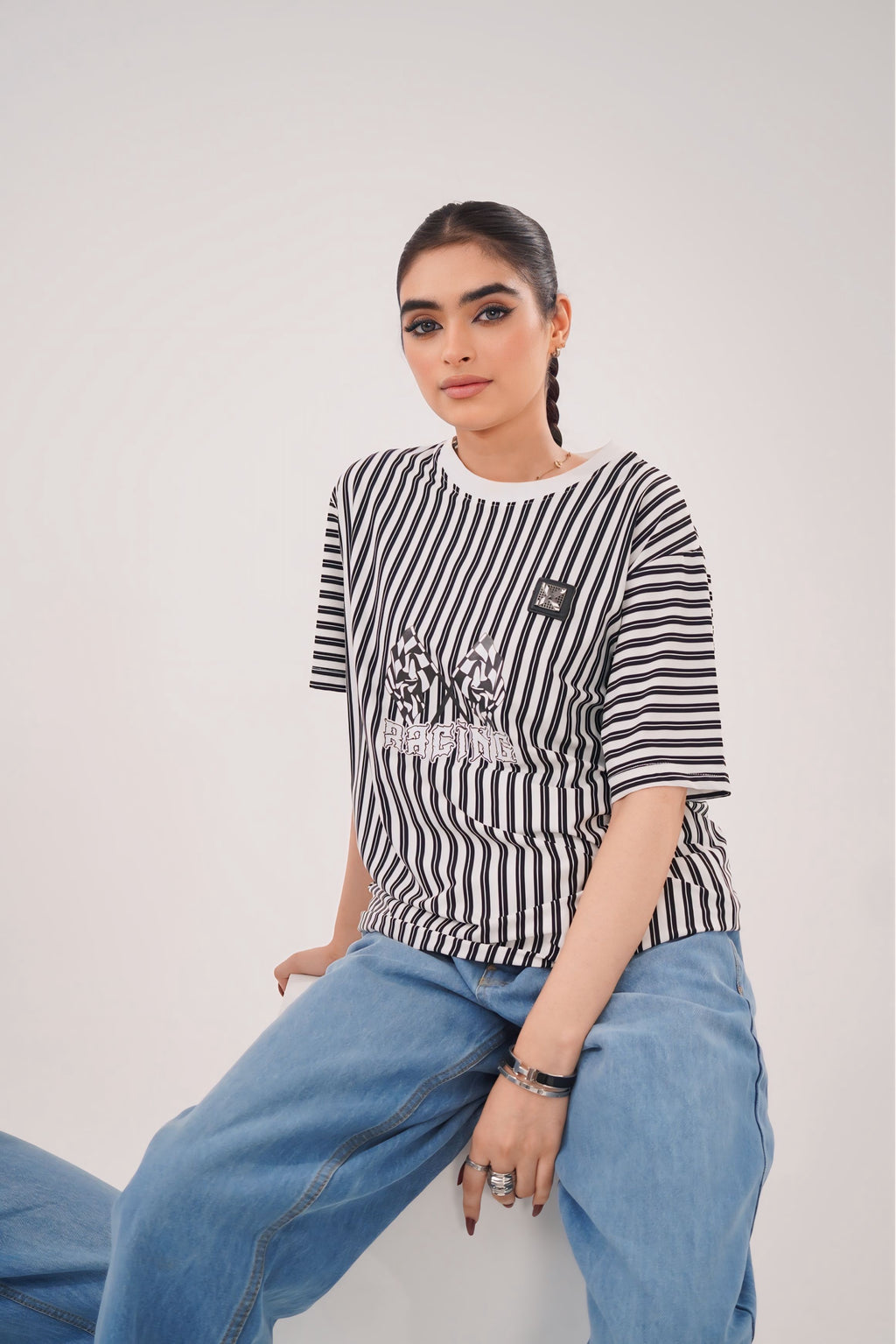 STRIPPED TEE